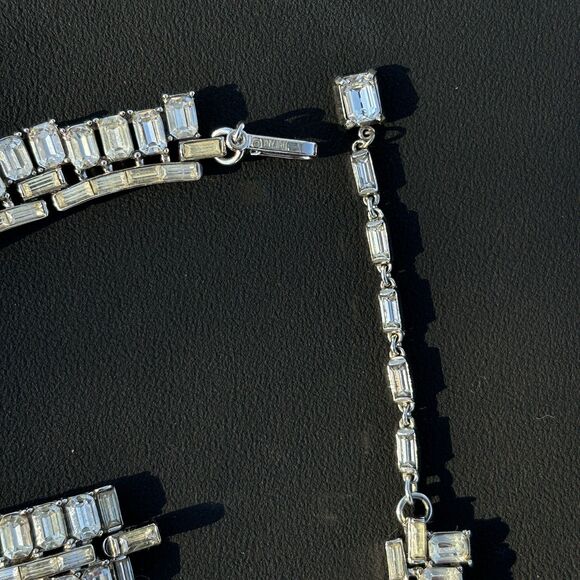 Vintage Trifari “Vanity Fair” Baguette Rhinestone Necklace & Bracelet Set READ - Picture 6 of 11